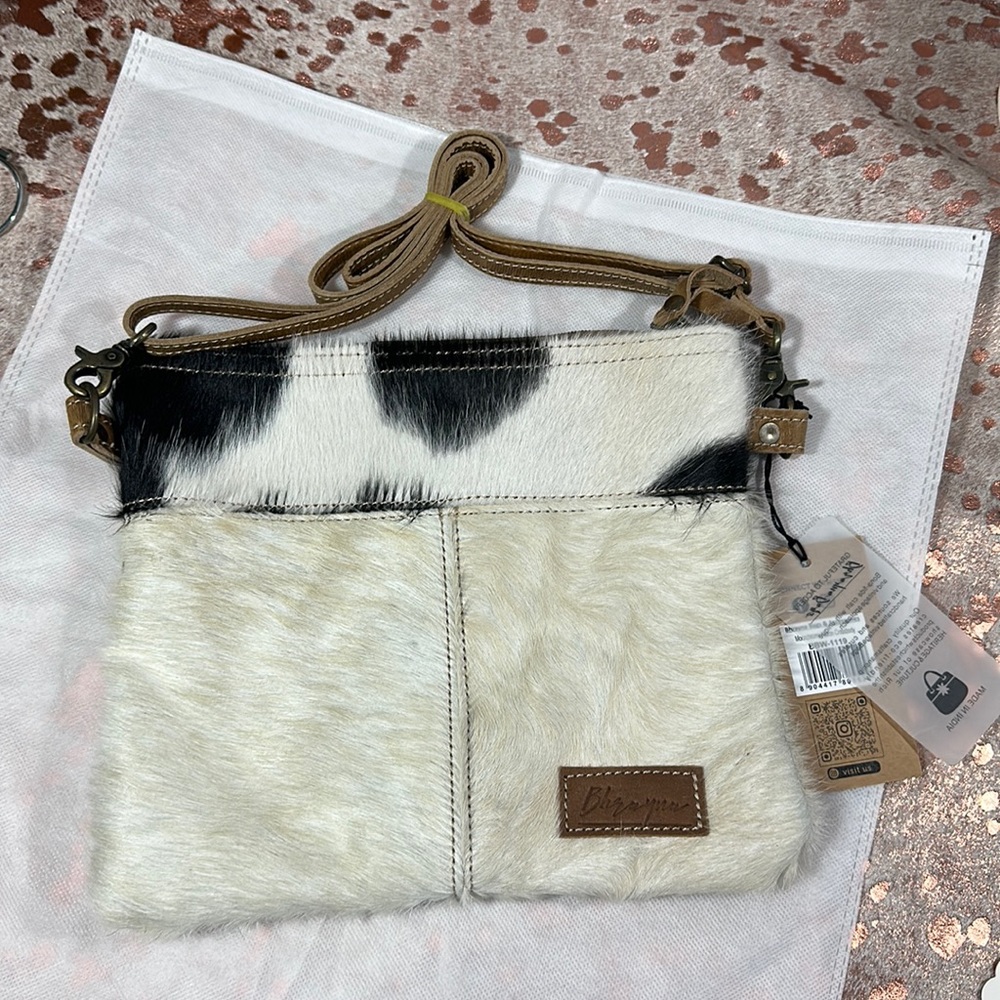 NWT Bhrayna bags, cow hide crossbody.